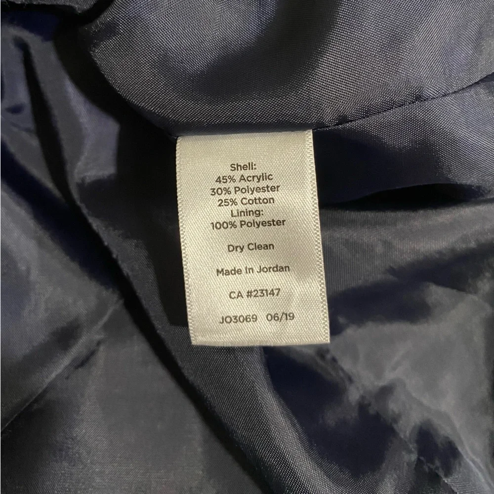 Talbots Factory Navy Rainbow‎ Confetti Tweed Jacket Size 12